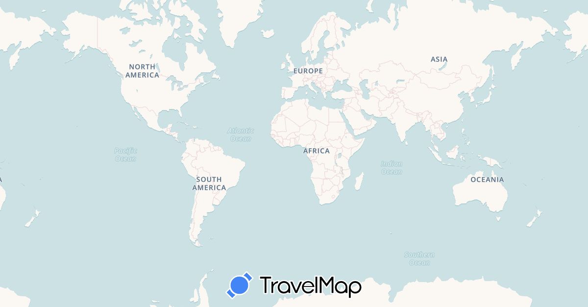 TravelMap itinerary: driving, boat in Cambodia (Asia)